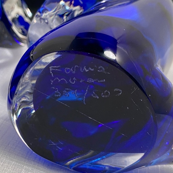 Formia Vetri Di Cobalt Blue & Clear Murano Glass Asian Fiqurines - Picture 3 of 16